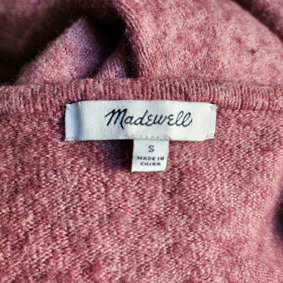 Madewell Heather Petal Dusky Pink Kent Cardigan Wool Blend Sweater - Picture 4 of 9